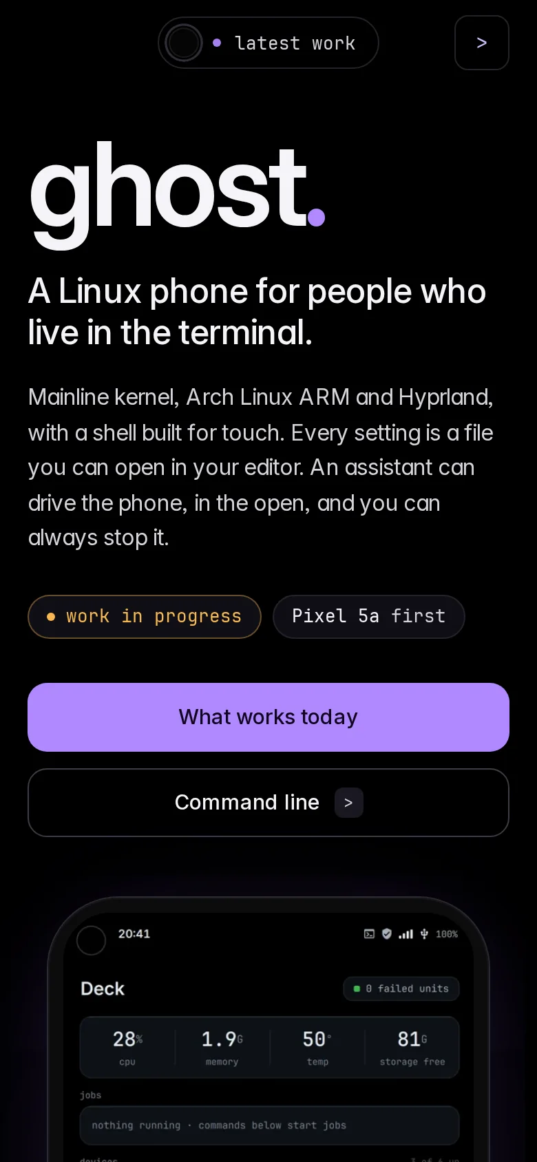 ghost on mobile